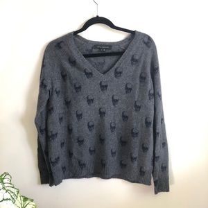 Autumn Cashmere Grey Skull Sweater